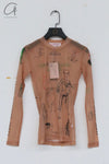 Walter Van Beirendonck Mateusz Sarzynski long-sleeved tattoo top AW22-23 8051 light skin color